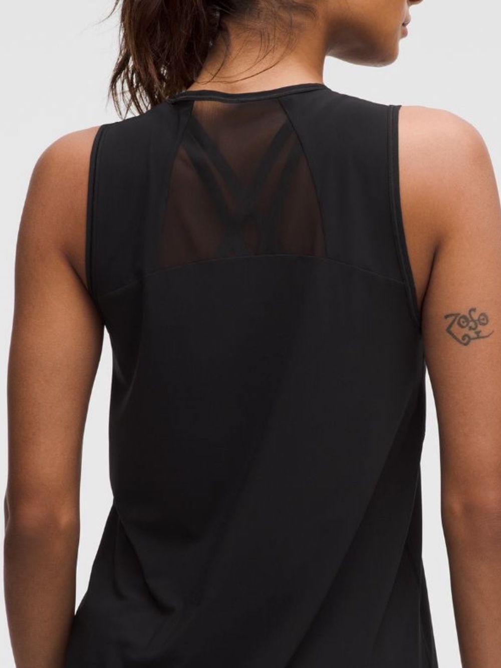 lululemon athletica Black Mesh-Back Athletic Tank
